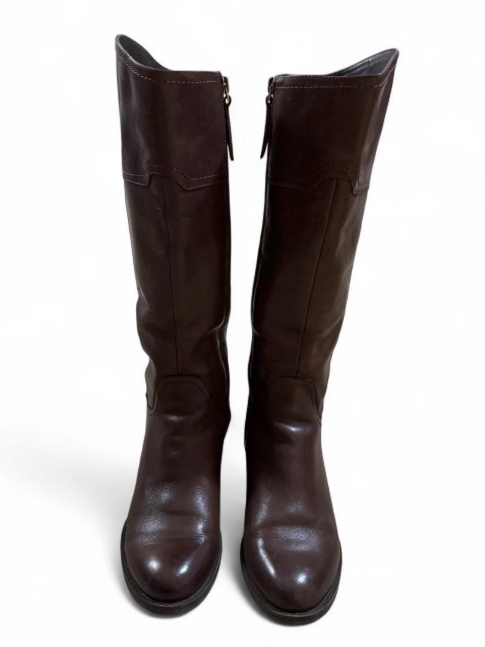 Franco Sarto Dark Brown Leather Over-the-Knee Boots
